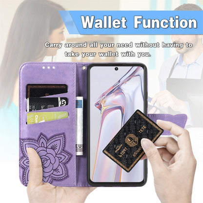 For Blackview A100 Butterfly Love Flower Embossed Horizontal Flip Leather Case with Holder & Card Slots & Wallet & Lanyard(Light Purple) - More Brand by buy2fix | Online Shopping UK | buy2fix