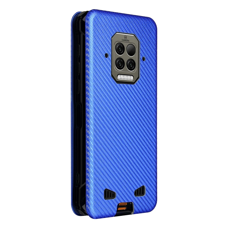 For Doogee S86 / S86 Pro Carbon Fiber Texture Horizontal Flip TPU + PC + PU Leather Case with Card Slot(Blue) - More Brand by buy2fix | Online Shopping UK | buy2fix