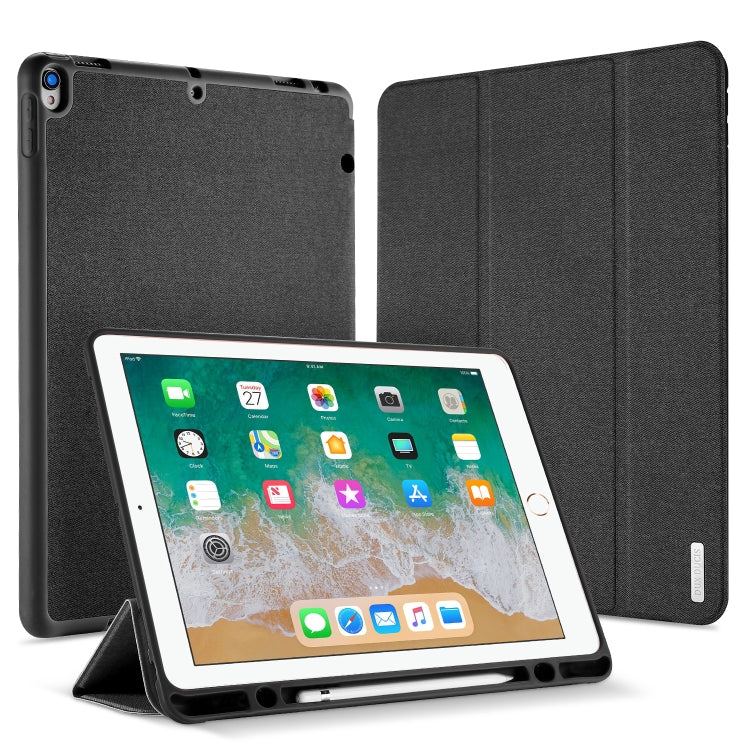 DUX DUCIS Domo Series Horizontal Flip Magnetic TPU + PU Leather Tablet Case with Three-folding Holder & Pen Slot For iPad Pro 12.9 inch 2017(Black) - iPad Pro 12.9 inch Cases by DUX DUCIS | Online Shopping UK | buy2fix