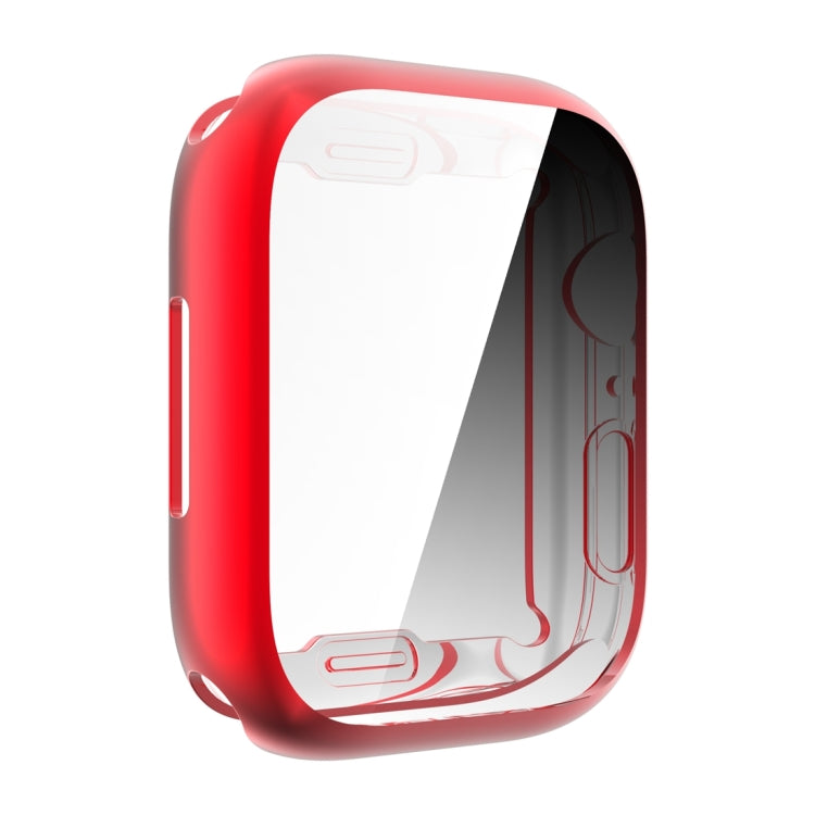 Shockproof TPU All-inclusive Electroplate Protective Case For Apple Watch Series 8 / 7 45mm(Red) - Watch Cases by buy2fix | Online Shopping UK | buy2fix