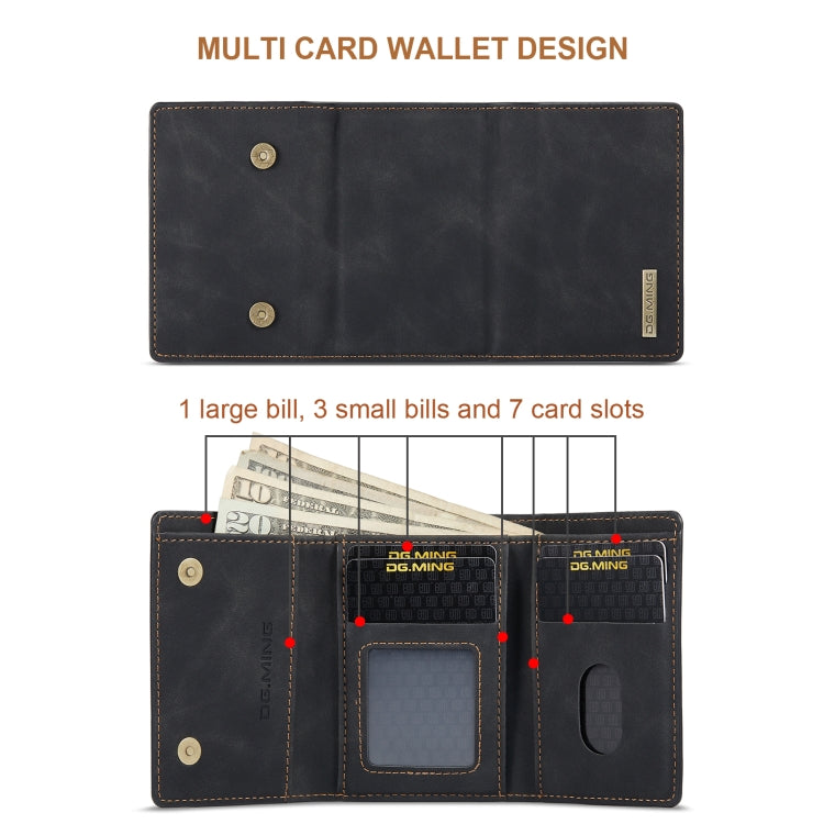 DG.MING M1 Series 3-Fold Multi Card Wallet(Black) - Wallets by DG.MING | Online Shopping UK | buy2fix