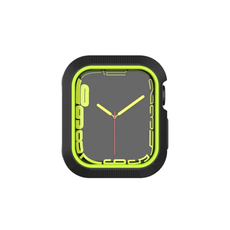 Shockproof PC Protective Case For Apple Watch Series 8 / 7 41mm / 6&SE&5&4 40mm / 3&2&1 38mm(Black + Yellow) - Watch Cases by buy2fix | Online Shopping UK | buy2fix