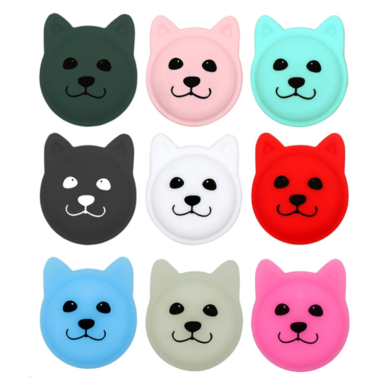 Serious Face Cute Cartoon Pet Collar Anti-lost Tracker Silicone Case For AirTag(Black) - Pet Series by Mutural | Online Shopping UK | buy2fix