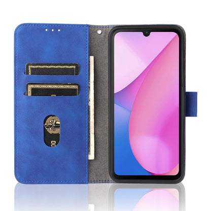 For Blackview Oscal C20 Solid Color Skin Feel Magnetic Buckle Horizontal Flip PU Phone Case(Blue) - More Brand by buy2fix | Online Shopping UK | buy2fix