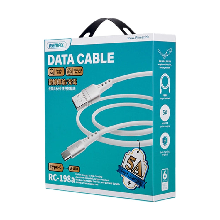 REMAX RC-198C-C Chaining II Series PD 65W USB-C / Type-C to USB-C / Type-C Fast Charging Data Cable, Cable Length: 1m(White) - USB-C & Type-C Cable by REMAX | Online Shopping UK | buy2fix