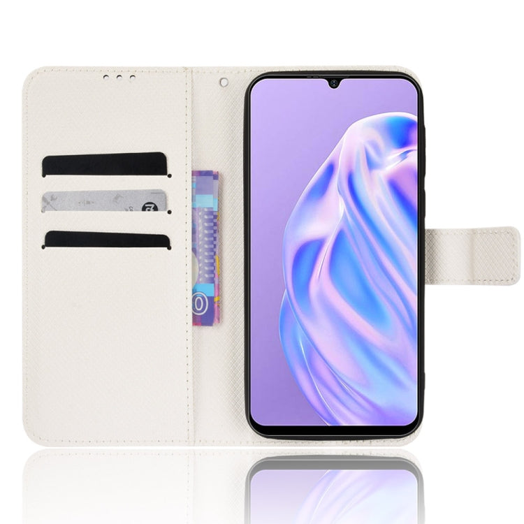 For Ulefone Note 6/ Note 6P Diamond Texture Leather Phone Case(White) - Ulefone Cases by buy2fix | Online Shopping UK | buy2fix