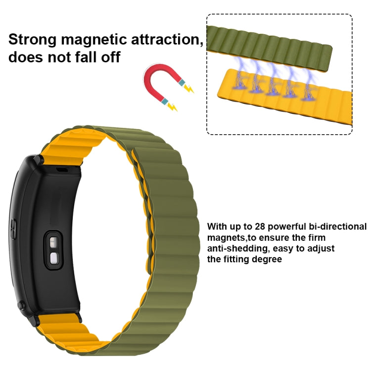 For Fitbit Charge 3 / 4 Silicone Magnetic Watch Band(Army Green) - Watch Bands by buy2fix | Online Shopping UK | buy2fix