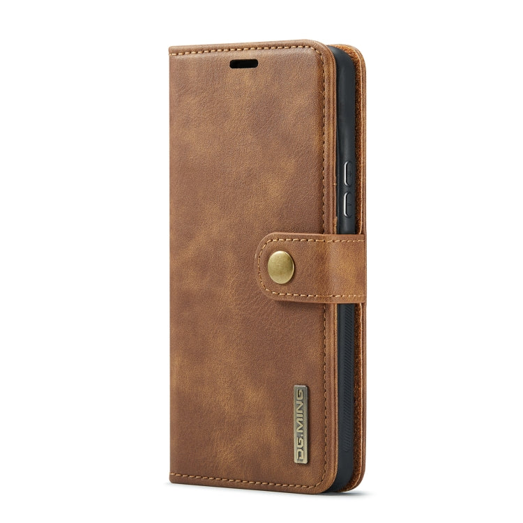 For Samsung Galaxy A53 5G DG.MING Crazy Horse Texture Detachable Magnetic Leather Phone Case(Brown) - Galaxy Phone Cases by DG.MING | Online Shopping UK | buy2fix