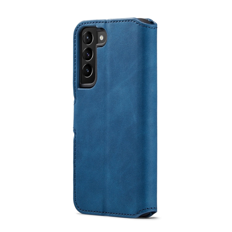 For Samsung Galaxy S22 DG.MING Retro Oil Side Horizontal Flip Leather Case with Holder & Card Slots & Wallet(Blue) - Galaxy S22 5G Cases by DG.MING | Online Shopping UK | buy2fix