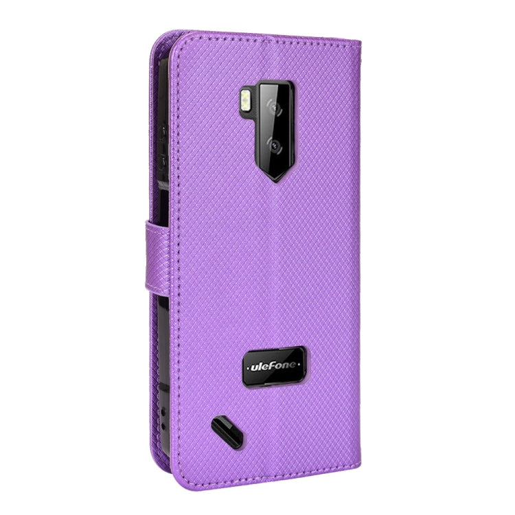 For Ulefone Armor X9 Diamond Texture Leather Phone Case(Purple) - Ulefone Cases by buy2fix | Online Shopping UK | buy2fix