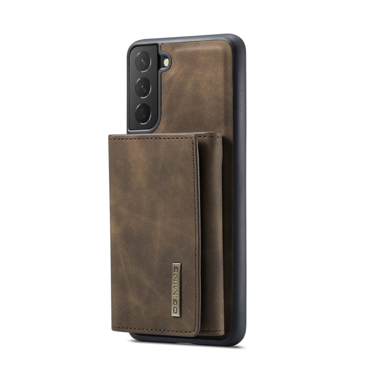 For SaFor Samsung Galaxy S22+ 5G DG.MING M1 Series 3-Fold Multi Card Wallet Phone Case(Coffee) - Galaxy S22+ 5G Cases by DG.MING | Online Shopping UK | buy2fix