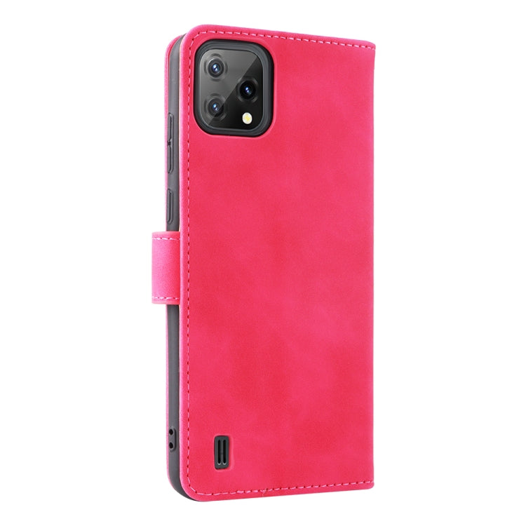 For Blackview A55 Skin Feel Magnetic Buckle Leather Phone Case(Rose Red) - More Brand by buy2fix | Online Shopping UK | buy2fix