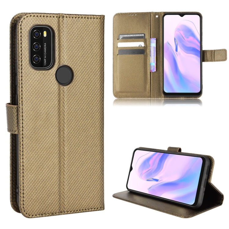 For Blackview A70 2021 Diamond Texture Leather Phone Case(Brown) - More Brand by buy2fix | Online Shopping UK | buy2fix