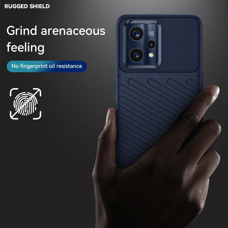 For OPPO Realme 9 Pro+ Thunderbolt Shockproof TPU Protective Soft Phone Case(Blue) - Realme Cases by buy2fix | Online Shopping UK | buy2fix