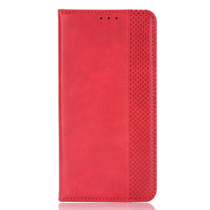 For Ulefone Note 12P Magnetic Buckle Retro Texture Leather Phone Case(Red) - Ulefone Cases by buy2fix | Online Shopping UK | buy2fix