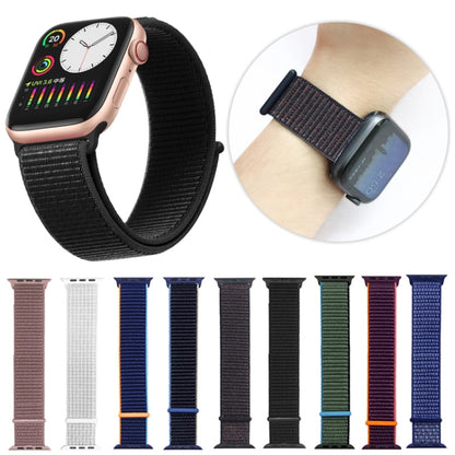 For Apple Watch Series 7 41mm / 6 & SE & 5 & 4 40mm / 3 & 2 & 1 38mm Mutural Nylon Watch Band(Black) - Watch Bands by Mutural | Online Shopping UK | buy2fix