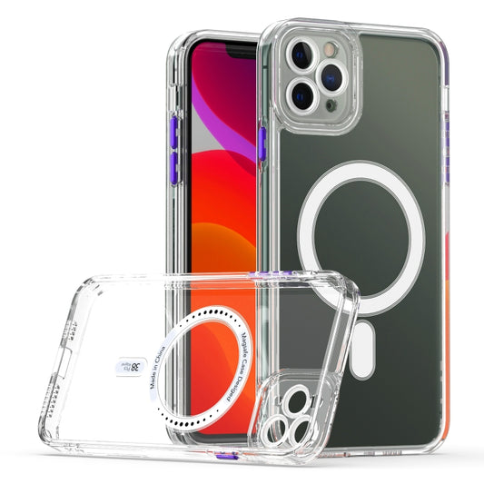 For iPhone 11 Pro Cat-eye TPU + Acrylic Magsafe Phone Case(Purple) - iPhone 11 Pro Cases by buy2fix | Online Shopping UK | buy2fix