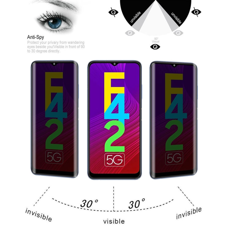 Full Cover Anti-peeping Tempered Glass Film For Samsung Galaxy F42 5G - Galaxy Tempered Glass by buy2fix | Online Shopping UK | buy2fix