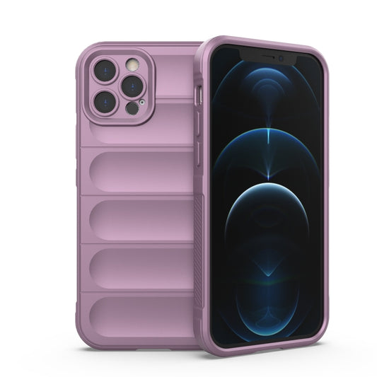 For iPhone 12 Pro Magic Shield TPU + Flannel Phone Case(Purple) - iPhone 12 / 12 Pro Cases by buy2fix | Online Shopping UK | buy2fix