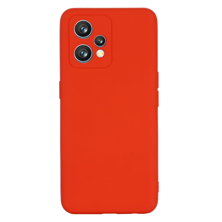 For OPPO Realme 9 Pro+ 5G Global Pure Color Liquid Silicone Shockproof Full Coverage Phone Case(Red) - Realme Cases by buy2fix | Online Shopping UK | buy2fix