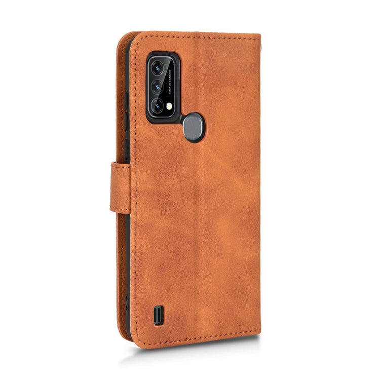 For Blackview A50 Skin Feel Magnetic Flip Leather Phone Case(Brown) - More Brand by buy2fix | Online Shopping UK | buy2fix