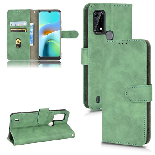 For Blackview A50 Skin Feel Magnetic Flip Leather Phone Case(Green) - More Brand by buy2fix | Online Shopping UK | buy2fix