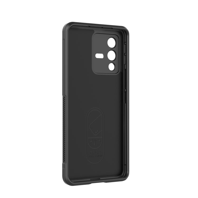 For vivo S12 Pro Magic Shield TPU + Flannel Phone Case(Grey) - vivo Cases by buy2fix | Online Shopping UK | buy2fix