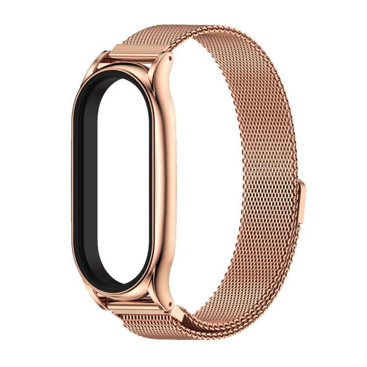 For Xiaomi Mi Band 7 / 7 NFC MIJOBS Milan Magnetic Plus Stainless Steel Watch Band(Rose Gold) - Watch Bands by MIJOBS | Online Shopping UK | buy2fix