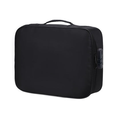 Multifunctional Thickened Large-capacity Document Storage Bag, Specification:Three Layers with Password Lock(Black) - Digital Storage Bag by buy2fix | Online Shopping UK | buy2fix