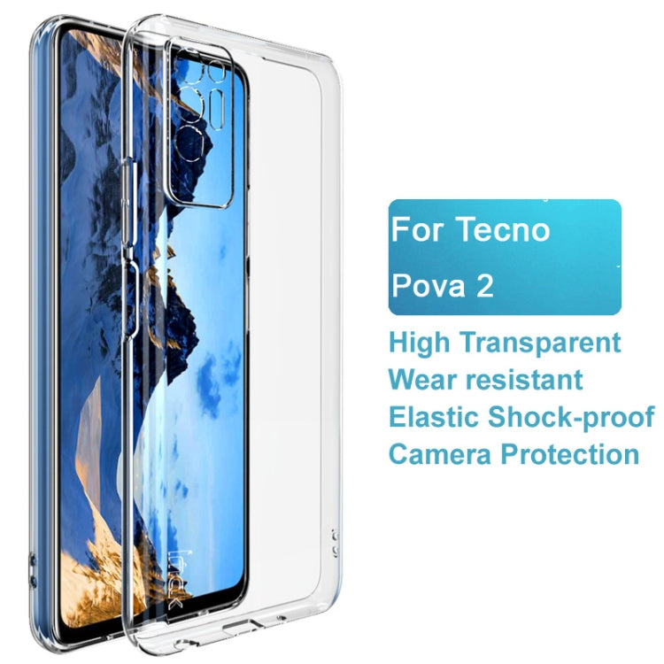 For Tecno Pova 2 IMAK UX-5 Series Shockproof TPU Phone Case(Transparent) - Tecno Cases by imak | Online Shopping UK | buy2fix