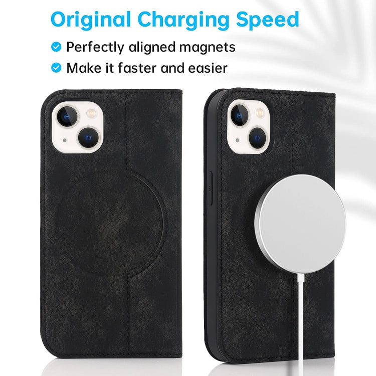 For iPhone 13 Wireless Charging Magsafe Leather Phone Case(Black) - iPhone 13 Cases by buy2fix | Online Shopping UK | buy2fix