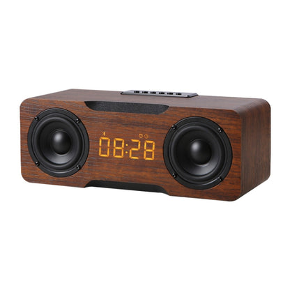 M8C Multifunctional Alarm Clock Bluetooth Speaker(Dark Brown) - Desktop Speaker by buy2fix | Online Shopping UK | buy2fix