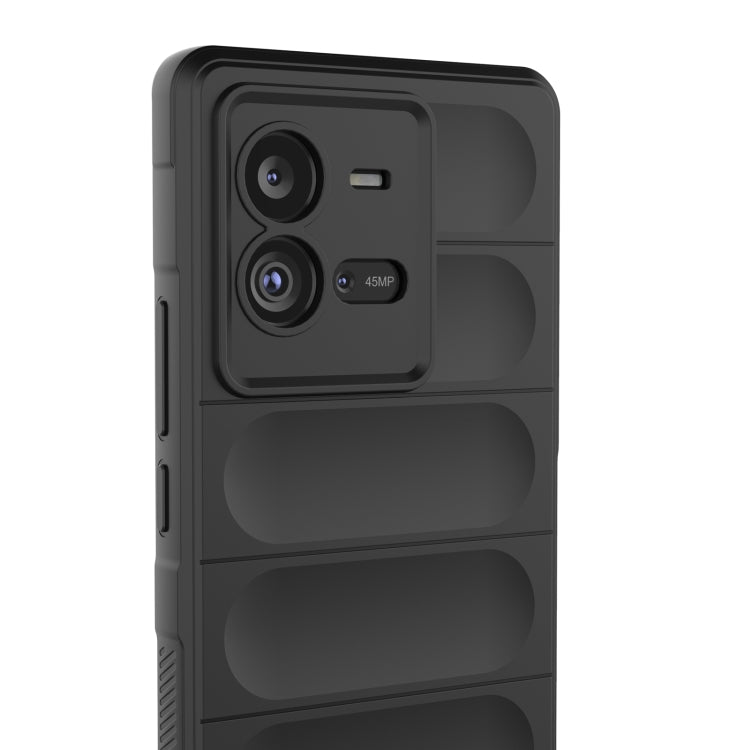 For vivo iQOO 10 Pro 5G Magic Shield TPU + Flannel Phone Case(Black) - vivo Cases by buy2fix | Online Shopping UK | buy2fix