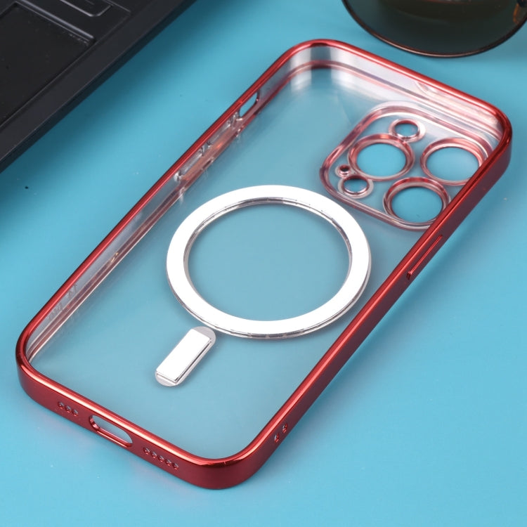 For iPhone 11 Pro MagSafe Electroplating Straight TPU Phone Case(Red) - iPhone 11 Pro Cases by buy2fix | Online Shopping UK | buy2fix