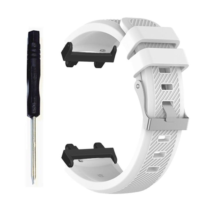 For Amazfit T-Rex 2 Twill Silicone Watch Band(White) - Watch Bands by buy2fix | Online Shopping UK | buy2fix