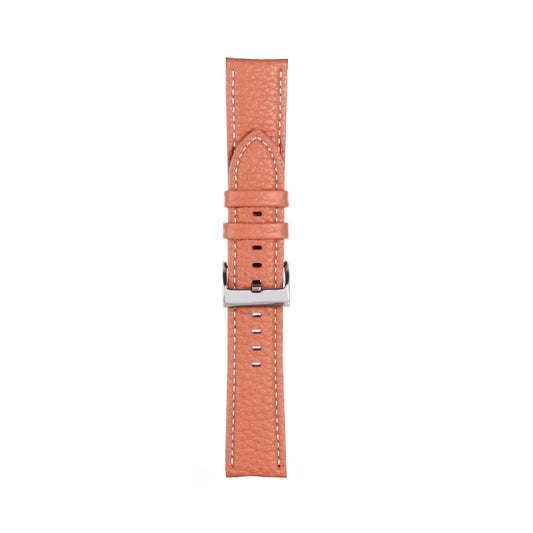 20mm For Samsung Galaxy Watch5 40mm / 44mm Litchi Texture Leather Watch Band(Pink) - Watch Bands by buy2fix | Online Shopping UK | buy2fix