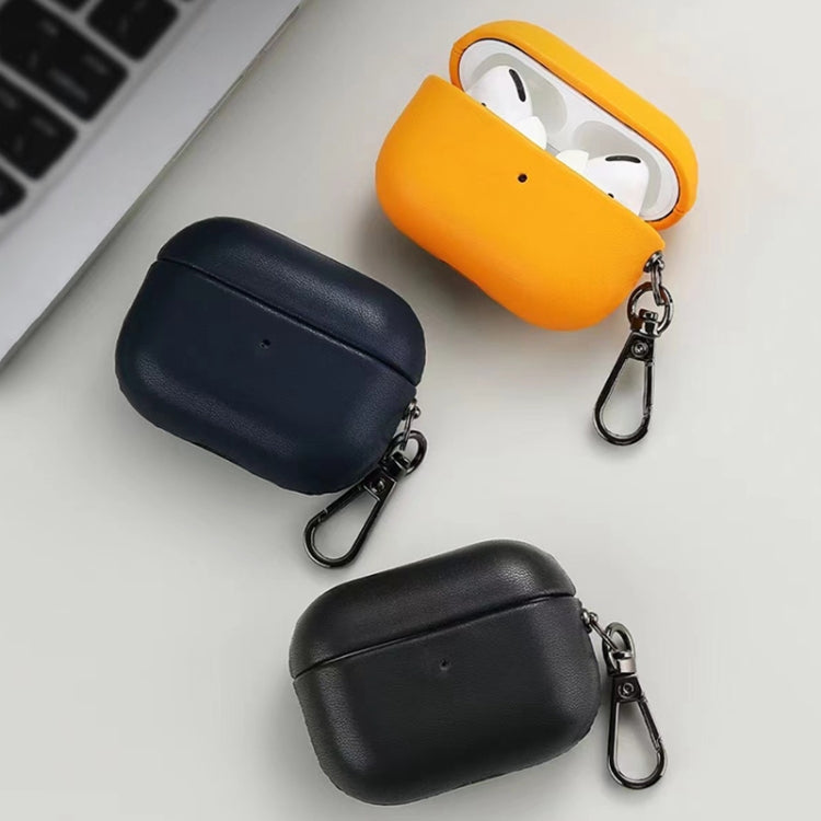 For Apple AirPods 3 PU Leather Wireless Bluetooth Earphone Protective Case(Orange) - For AirPods 3 by buy2fix | Online Shopping UK | buy2fix