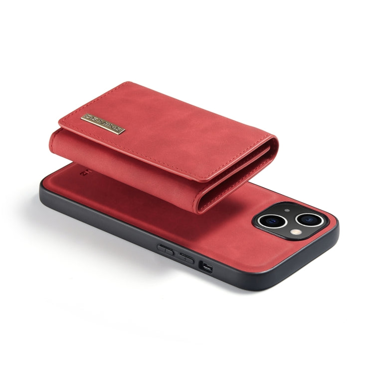 For iPhone 14 Plus DG.MING M1 Series 3-Fold Multi Card Wallet Leather Case(Red) - iPhone 14 Plus Cases by DG.MING | Online Shopping UK | buy2fix