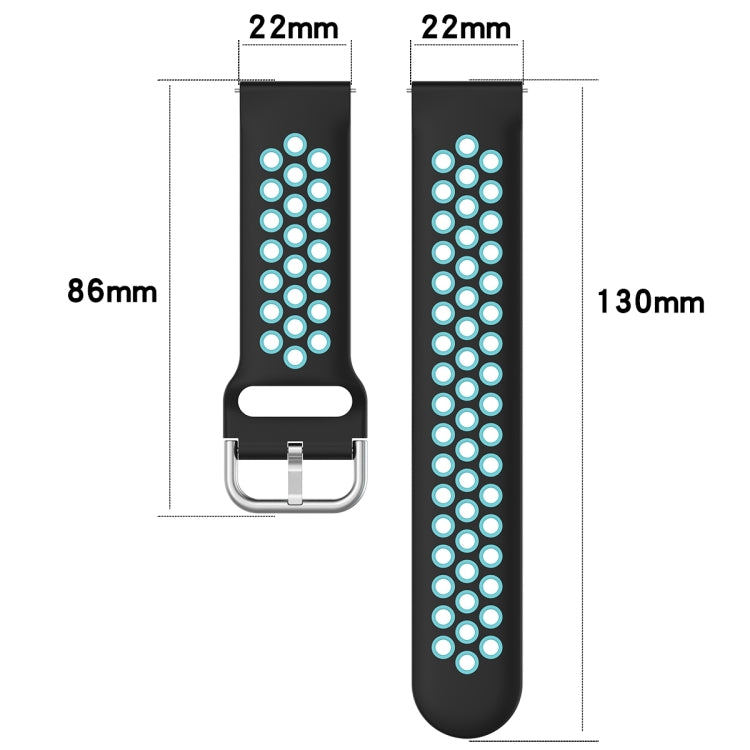 For Xiaomi Watch Color 22mm Clasp Two Color Sport Watch Band (Grey) - Watch Bands by buy2fix | Online Shopping UK | buy2fix