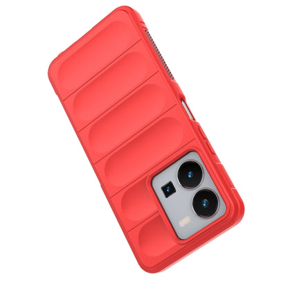 For vivo Y35 4G Global Magic Shield TPU + Flannel Phone Case(Dark Grey) - vivo Cases by buy2fix | Online Shopping UK | buy2fix