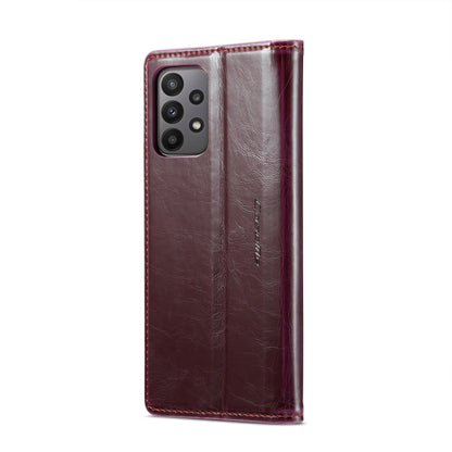 For Samsung Galaxy A23 / M23 CaseMe 003 Crazy Horse Texture Leather Phone Case(Wine Red) - Galaxy Phone Cases by CaseMe | Online Shopping UK | buy2fix