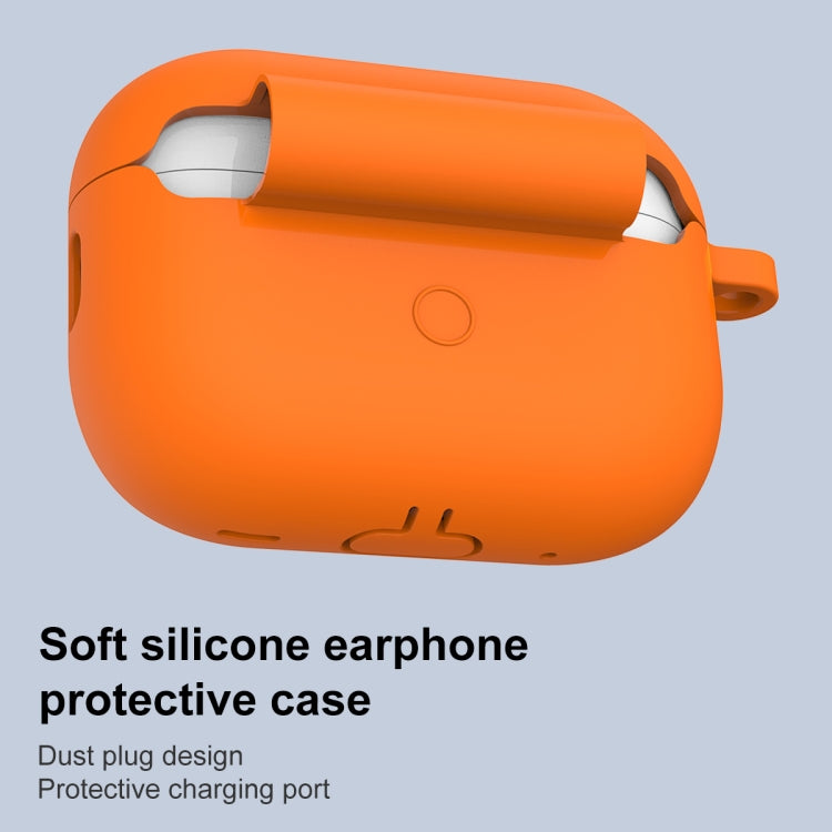 For AirPods Pro 2 Thickened One-piece Shockproof Earphone Case(Orange) - For AirPods Pro 2 by buy2fix | Online Shopping UK | buy2fix