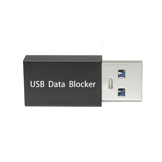 GEM02 USB Data Blocker Charging Connector(Black) - Converter & Adapter by buy2fix | Online Shopping UK | buy2fix