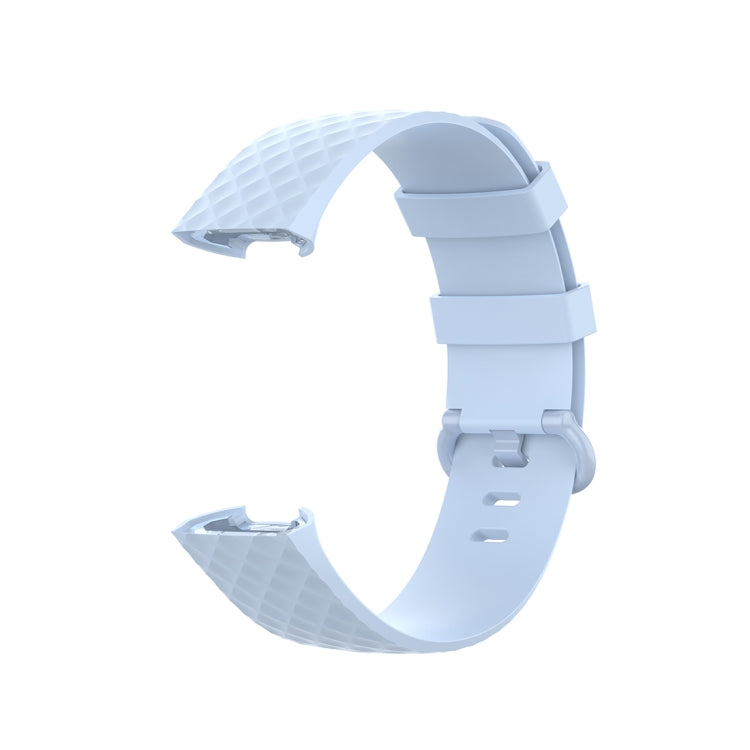 Color Buckle TPU Wrist Strap Watch Band for Fitbit Charge 4 / Charge 3 / Charge 3 SE, Size: S(Light Blue) - Watch Bands by buy2fix | Online Shopping UK | buy2fix