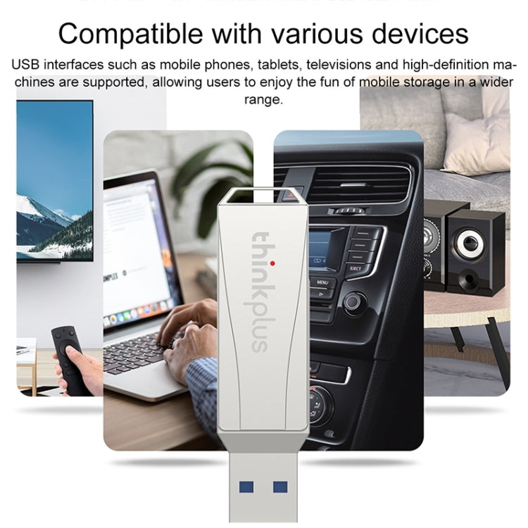 Lenovo Thinkplus MU252 USB 3.1 + USB-C / Type-C Flash Drive, Memory:256GB (Silver) - USB Flash Drives by Lenovo | Online Shopping UK | buy2fix