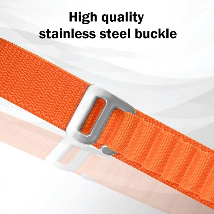 For Fitbit Versa 4 / Sense 2 Universal Loop Nylon Watch Band(Orange) - Watch Bands by buy2fix | Online Shopping UK | buy2fix