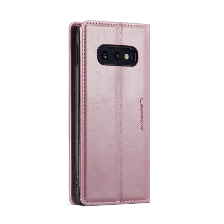 For Samsung Galaxy S10e CaseMe 003 Crazy Horse Texture Leather Phone Case(Rose Gold) - Galaxy Phone Cases by CaseMe | Online Shopping UK | buy2fix