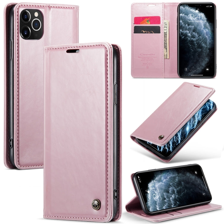 For iPhone 11 Pro CaseMe 003 Crazy Horse Texture Leather Phone Case(Rose Gold) - iPhone 11 Pro Cases by CaseMe | Online Shopping UK | buy2fix