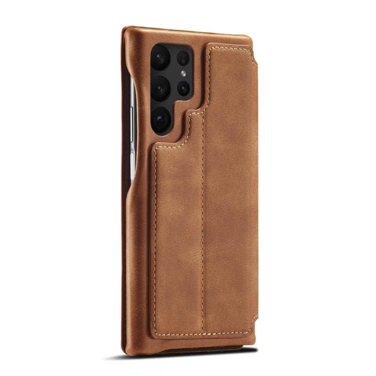 For Samsung Galaxy S23 Ultra 5G LC.IMEEKE Hon Ancient Series Horizontal Flip Leather Phone Case(Brown) - Galaxy S23 Ultra 5G Cases by LC.IMEEKE | Online Shopping UK | buy2fix