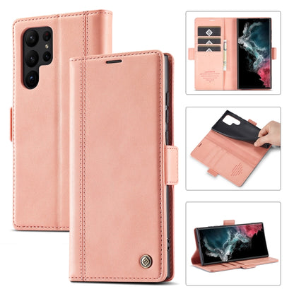 For Samsung Galaxy S23 Ultra 5G LC.IMEEKE PU + TPU Skin-friendly Feeling Leather Phone Case(Rose Gold) - Galaxy S23 Ultra 5G Cases by LC.IMEEKE | Online Shopping UK | buy2fix